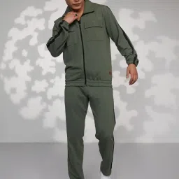 Campus Sutra Green Regular Fit Co-Ord Set image 1