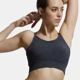 Jockey MI17 Women's Wirefree Padded Nylon Recycled Polyester Racer Back Styling Sports Bra image 5