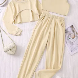 INCLUD Girls Top with Jacket and Trousers Clothing Set-picture-55