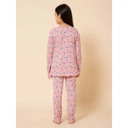 Piccolo Kids Pink Printed Regular Fit Shirt & Pajamas image 2