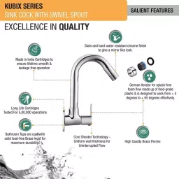 fastgear GENERIC Sink Tap Brass Chrome Finish Silver, FG1958 image 3