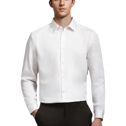 Louis Philippe white Solid Shirts image 1