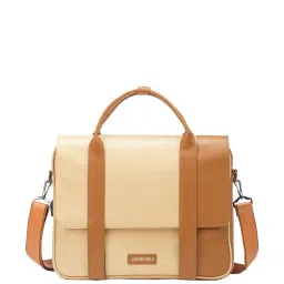 Assembly Beige Medium Laptop Messenger Bag with USB Charging Port image 1