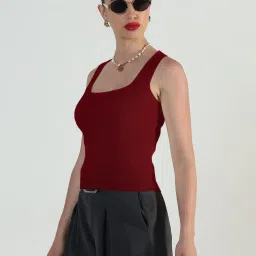 showoffff Showoff Red Regular Fit Tank Top image 2