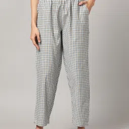 Kryptic Blue & Black Cotton Checks Pyjamas image 1