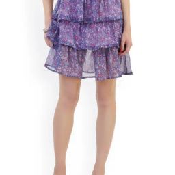 Belle Fille Purple Floral Print Skirt-picture-22