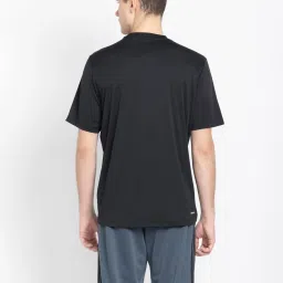 Adidas Black Regular Fit Logo Printed Sports T-Shirt image 2