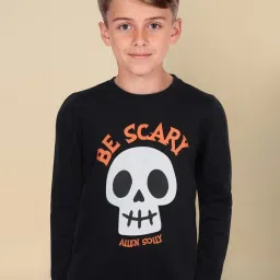 Allen Solly Junior Boys Black Graphic Sweatshirt image 1
