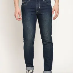 Cantabil Blue Cotton Regular Fit Jeans-picture-31