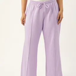 theRebelinme Plus Size Lavender Relaxed Fit Trousers image 1