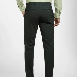 SELECTED HOMME Deep Green Slim Fit Flat Front Trousers image 2