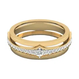 SHINE ETERNAL Lab Grown Diamond 18k (750) Yellow Gold Lumen Band Ring for Men-picture-18