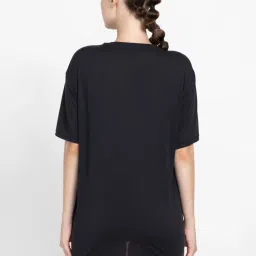 adidas Black Loose Fit Sports T-Shirt image 2