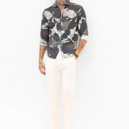 Snitch Men Smart Slim Fit Opaque Printed Casual Shirt image 2