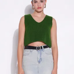 showoffff Showoff Green Regular Fit Tops image 2