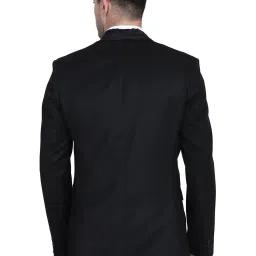 TAHVO Black Cotton Regular Fit Blazer image 2