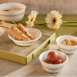 Corelle Multicolor Glass Spring Blossom Mint 296Ml Vegdes Bowl image 1