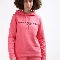 TOMMY HILFIGER Pink Graphic Print Hoodie image 1