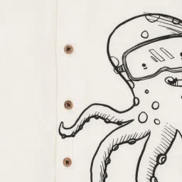 Pantaloons Junior Boys Off-White Shirt image 5