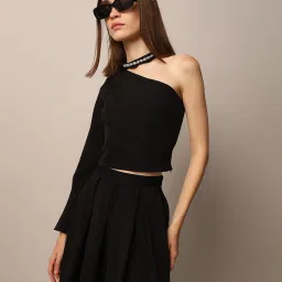 Only Black Embellished Crop Top image 1