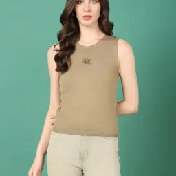 showoffff SHOWOFF Olive Regular Fit Top image 2