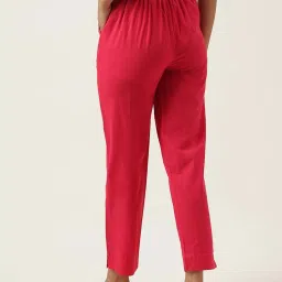 Fabindia Fuchsia Cotton Pants image 2