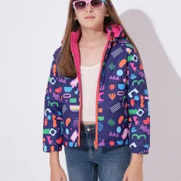 VERO MODA GIRL Girls Multi Abstract Print Jacket image 1
