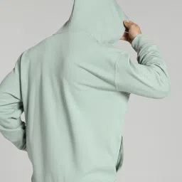 Puma Green Fog Cotton Regular Fit Printed Hooded Sweatshirt image 2