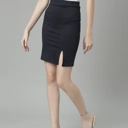 showoffff SHOWOFF Navy Above Knee Skirt image 2