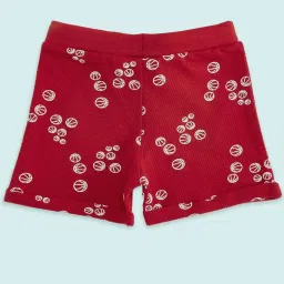 Pantaloons Baby Red Cotton Printed Shorts image 2