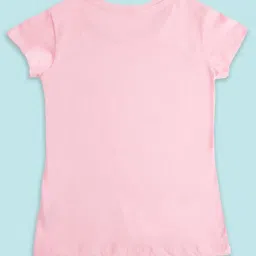 Pantaloons Junior Pink Cotton Printed T-Shirt image 2
