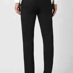 Peter England Black Slim Fit Trousers image 2