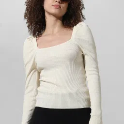 Only Off White Slim Fit Pullover image 1