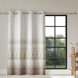 DDecor Brown & White Abstract Printed Room Darkening Long Door Curtain-picture-43