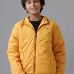 Under Fourteen Only Boys Orange Cotton Jacket image 1