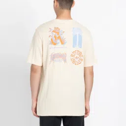 Adidas Originals Beige Regular Fit Graphic Print Cotton Crew T-Shirt image 2