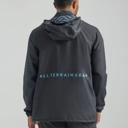 ATG By Wrangler Black Regular Fit Hooded Reversible Jacket image 2