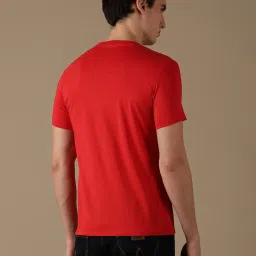 Wrangler Red Regular Fit Logo Print Crew T-Shirt image 2