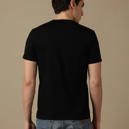 Wrangler Jet Black Regular Fit Logo Print Crew T-Shirt image 2