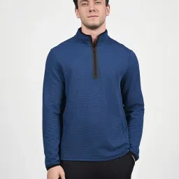 Skechers Blue Regular Fit Texture Jacket image 1