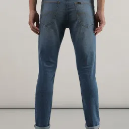 Lee Bruce Blue Skinny Fit Heavily Washed Jeans image 2