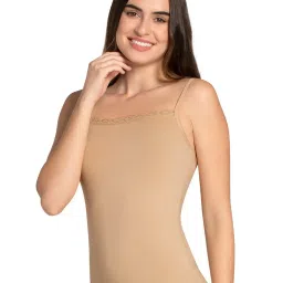 Amante Beige & White Full Coverage Camisoles - Pack Of 2 image 2