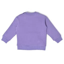 MiArcus Kids Purple Embroidered Full Sleeves Sweatshirt image 2