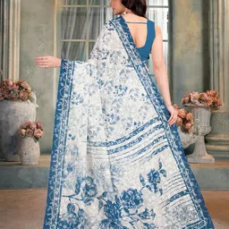 Garden Vareli Floral Printed Brasso Saree image 2