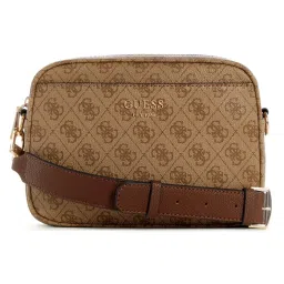 Guess Women Brown Printed Crossbody Bag image 1