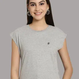 Friskers Grey Slim Fit Sports T-Shirt-image-3