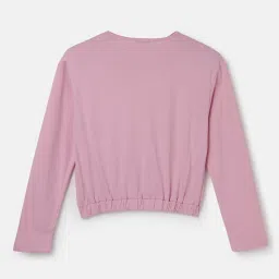 United Colors of Benetton Kids Girl's Regular Fit Round Neck Braided Tops image 2