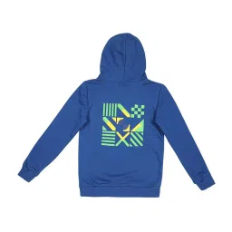 Puma Kids ftblCore Fan Blue Cotton Printed Full Sleeves Hoodie image 2