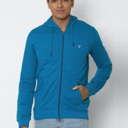Allen Solly Blue Regular Fit Hooded Sweatshirts image 1