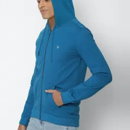Allen Solly Blue Regular Fit Hooded Sweatshirts image 3